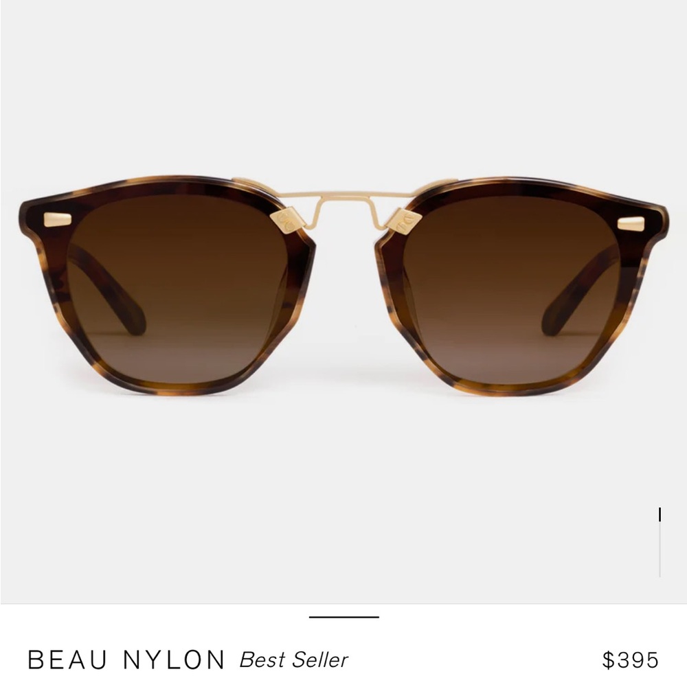 KREWE Tortoise Shell Sunglasses with Gold Accents